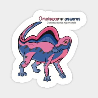 Omnisexuranosaurus - Omnisexual Pride Ouranosaurus W/Text Magnet