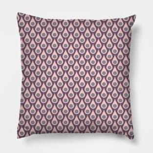 Retro Pink Purple Funky Style Modern Pattern Pillow