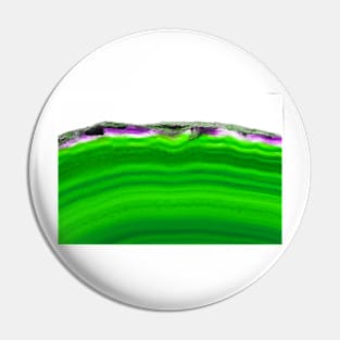 Green agate slice mineral Pin