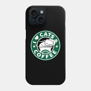 I Love Cats And Coffee Cute Cat Lover And Coffee Drinker Gift Phone Case