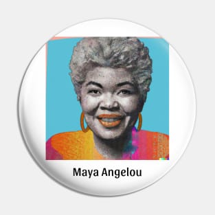 Maya Angelou Portrait Design Pin