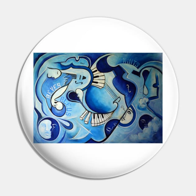 Reves Bleus Pin by galerievie