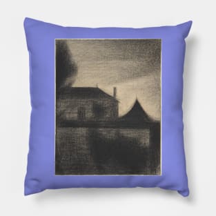 House at Dusk (La Cité) Pillow