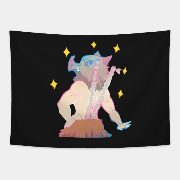 Transgender Flag Boar Tapestry by madierobanske