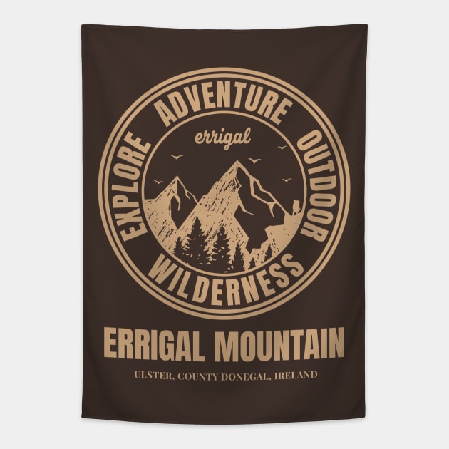 Ireland Hiking, Errigal Mountain Hike Tapestry by Eire