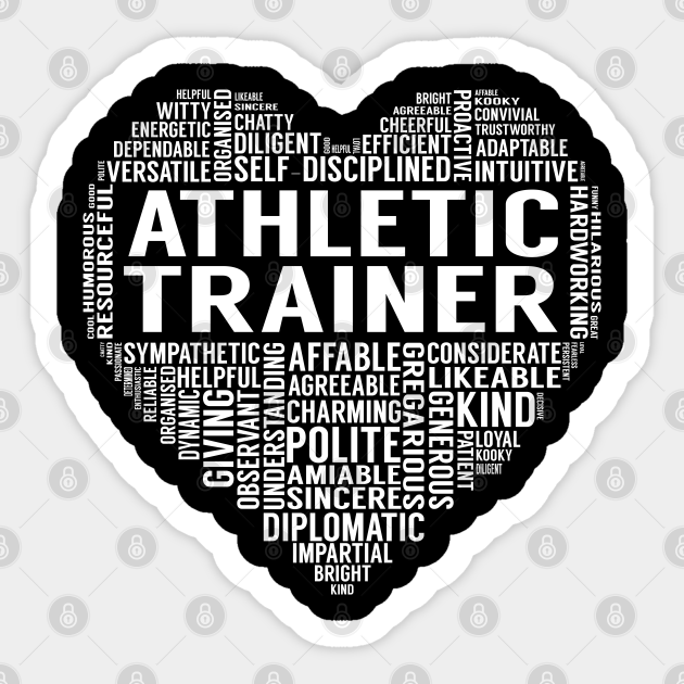 Athletic Trainer Heart - Athletic Trainer - Sticker | TeePublic