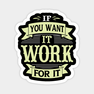 If you want it work, for it, quote Magnet