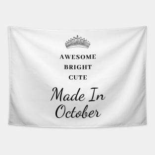 October Birthday Quotes Tapestry