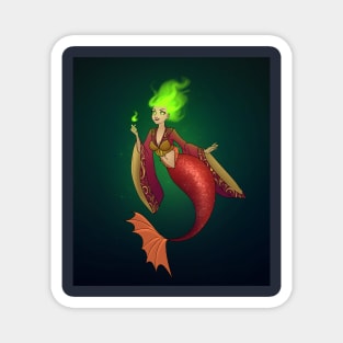 Wild fire mermaid Magnet