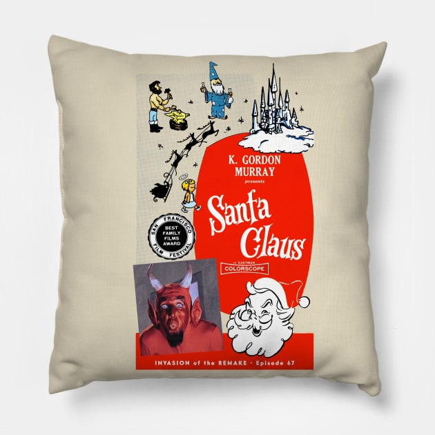 Santa Clause Vs The Devil Pillow by Invasion of the Remake