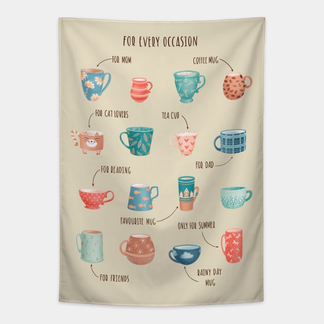 Mugs for every occasion Tapestry by Elena Amo