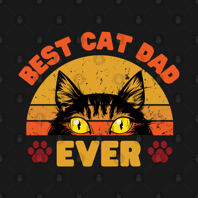 Best cat dad ever retro sunset - Funny by Adisa_store