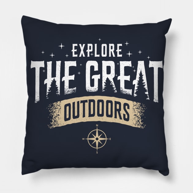 Explore the Great Outdoors Pillow by stayfrostybro