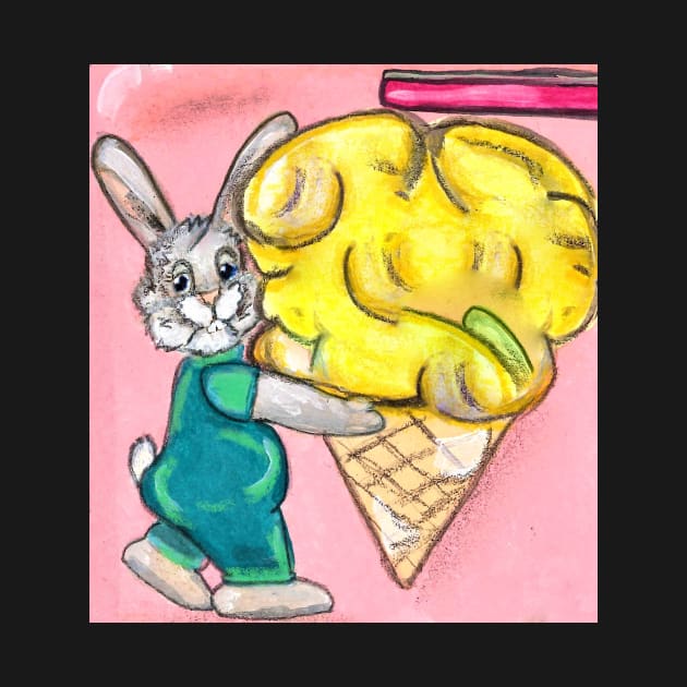 Icecream Shop Bunny by YollieBeeArt