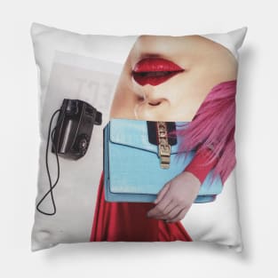 Girl Calling Pillow