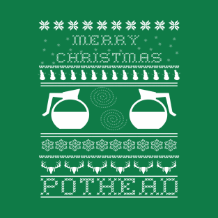 Pothead Ugly Christmas Sweater Design for Coffee Lovers T-Shirt