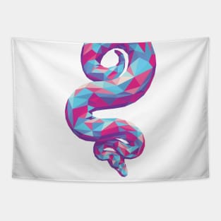 Soft Colorful Geometric Snake Tapestry
