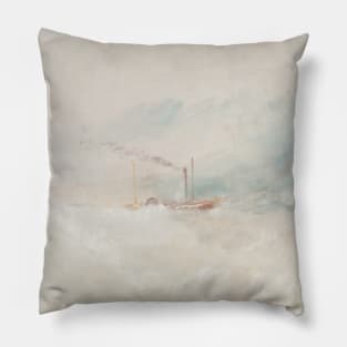 A Steamer off a Pier Pillow