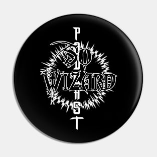 So Wizard Podcast - Hard Metal Style Soundwaves in White Pin