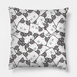 Seamless Pattern Cute Kawaii Cats Pillow