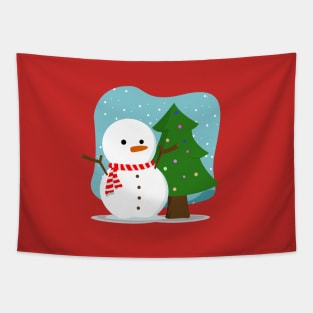 Snowman Christmas Tapestry