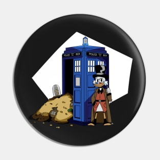 the 10th Doctor vs Ducktales Scrooge Pin