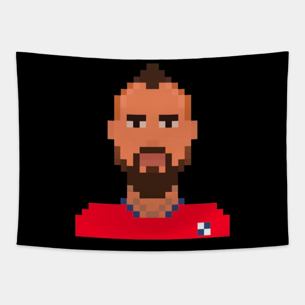 Vidal 8bit Tapestry by Roti Kodok Art