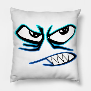 Grumpy Face Pillow