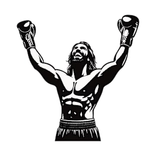 Boxer with winning pose - cool boxing design T-Shirt