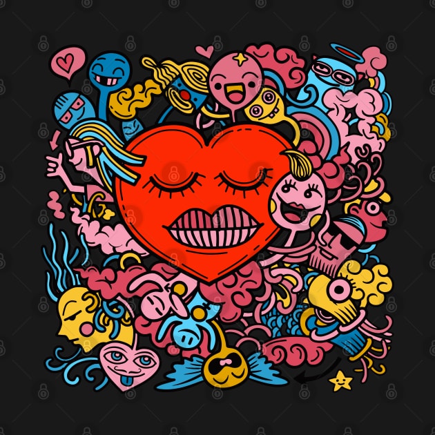 doodle valentine romance by Mako Design 