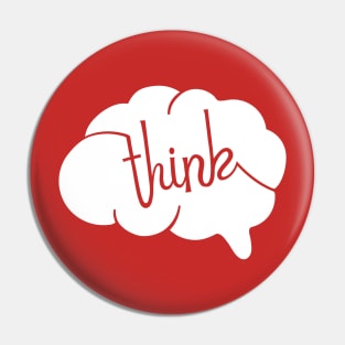 Brain Think Graphic Design Pin