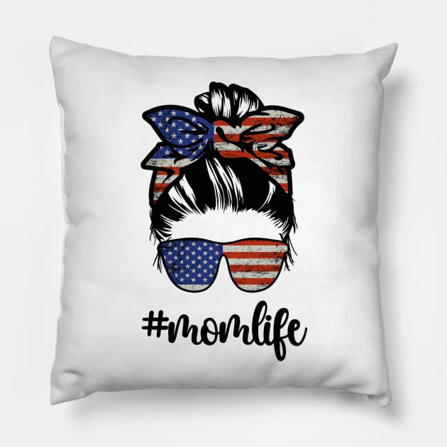 Mom Life 4th of July All American Mama Pillow by uncommontee