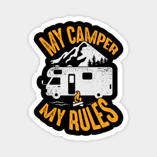 My Camper My Rules RV Camping Lover Gift Magnet
