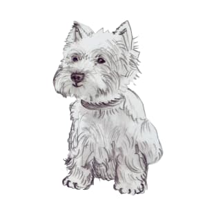 Sitting West Highland white terrier T-Shirt