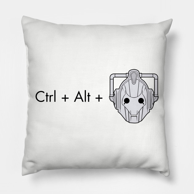 Ctrl Alt Delete Doctor Who Pillow Teepublic Uk