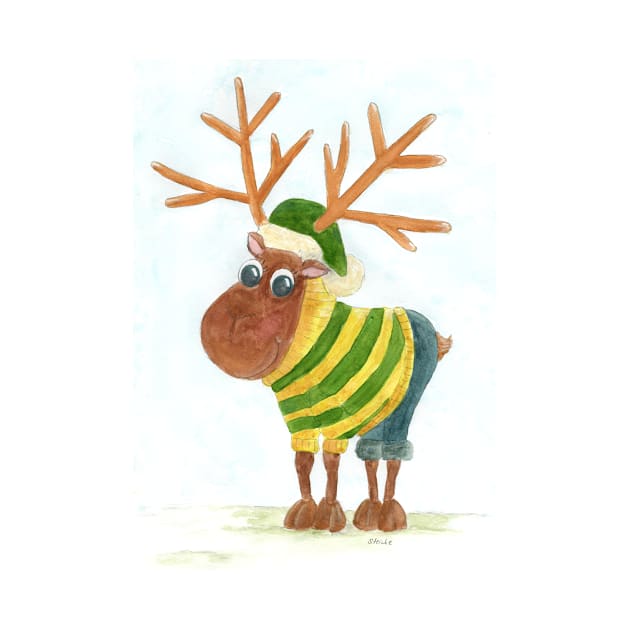 Reindeer in a sweater by Kunst und Kreatives