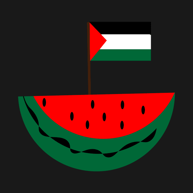 watermelon and palestinian flag by Holisudin 