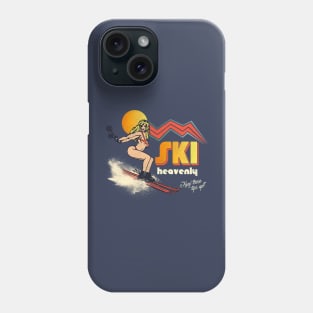 Ski Heavenly 70s/80s Retro Souvenir Style Skiing Phone Case