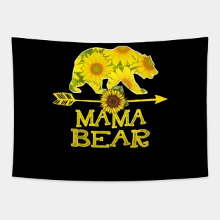 Mama Bear Sunflower T Shirt Funny Mother Father Gift Tapestry