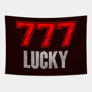 Funny T-Shirt 777 Lucky for Everyday Tapestry