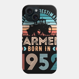 Farmer born in 1952 Farming Gift 70th Birthday Phone Case