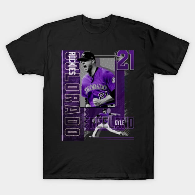 Rinkha Kyle Freeland Baseball Paper Poster Rockies 2 T-Shirt