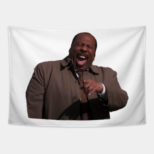 Stanley Hudson laughing Tapestry by RedValley