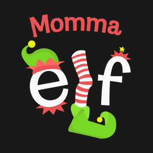Momma Elf Matching Family Christmas Tee T-Shirt