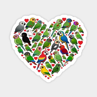 Birdorable Parrot Heart Magnet