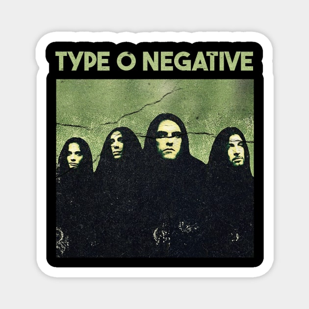 no more type negative retro Magnet by top snail