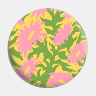 Funky Flowers Retro 70s Psychedelia Pin