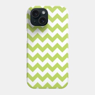 Green Zigzag, Green Chevron, Geometric Pattern Phone Case