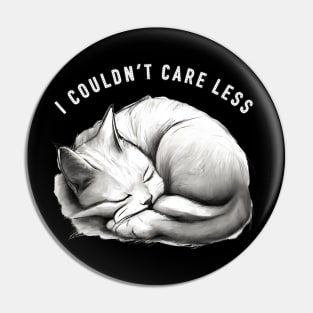 "I couldn't care less" sleeping sarcastic cat Pin