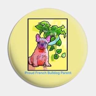 French Bulldog and Pathos Plant T-Shirt Pin